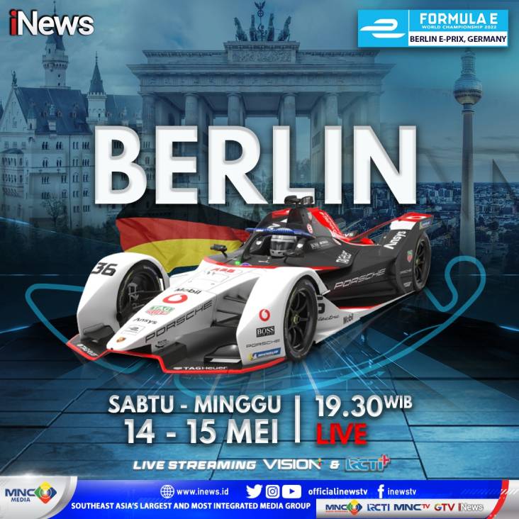 Malam ini! Formula E, Berlin e-Prix, Germany, LIVE di iNews