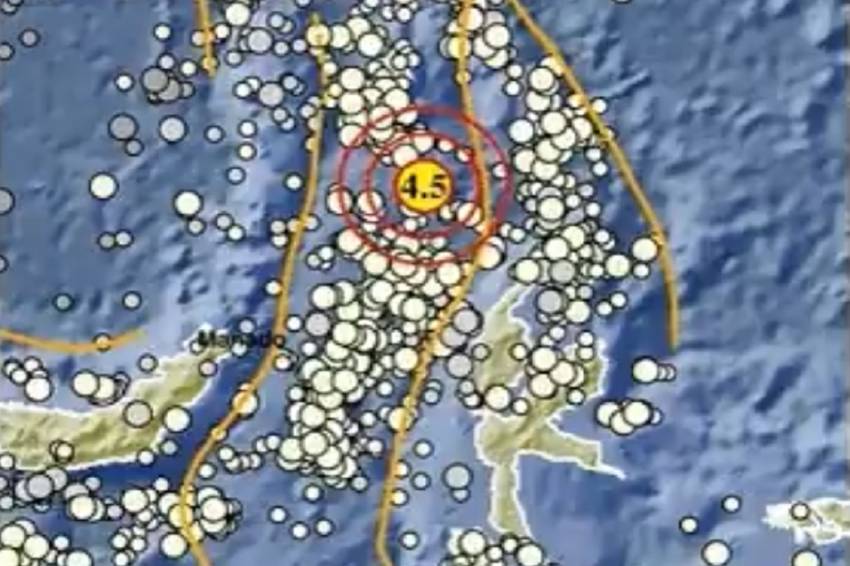 Sabtu Pagi, Melonguane Diguncang Gempa Magnitudo 4,5