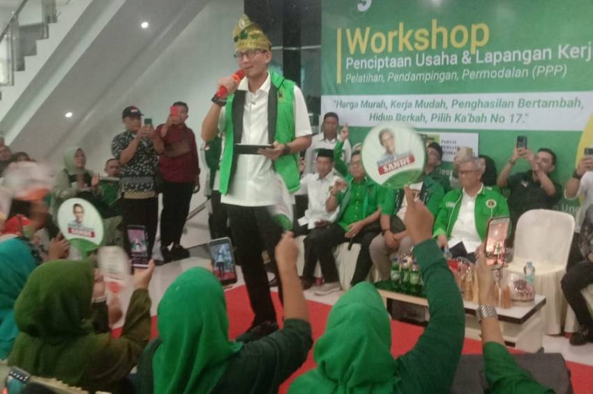 Datang ke Pekanbaru, Dewan Pakar Ganjar-Mahfud Sandiaga Uno Beri Pelatihan dan Modal untuk UMKM
