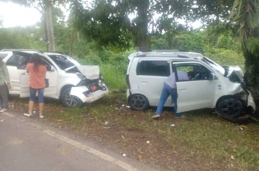 Terlibat Tabrakan Beruntun, Mobil Dinas Camat di Lampung Utara Ringsek