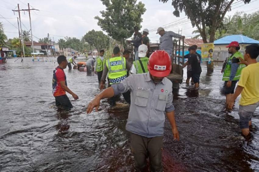 75 TPS Pemilu 2024 di Rohil Terendam Banjir, Polisi Koordinasi dengan KPU