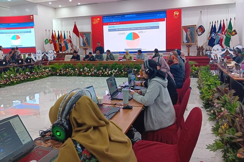 Hasil Perhitungan Sementara Sirekap KPU, Prabowo-Gibran Unggul 56,71%