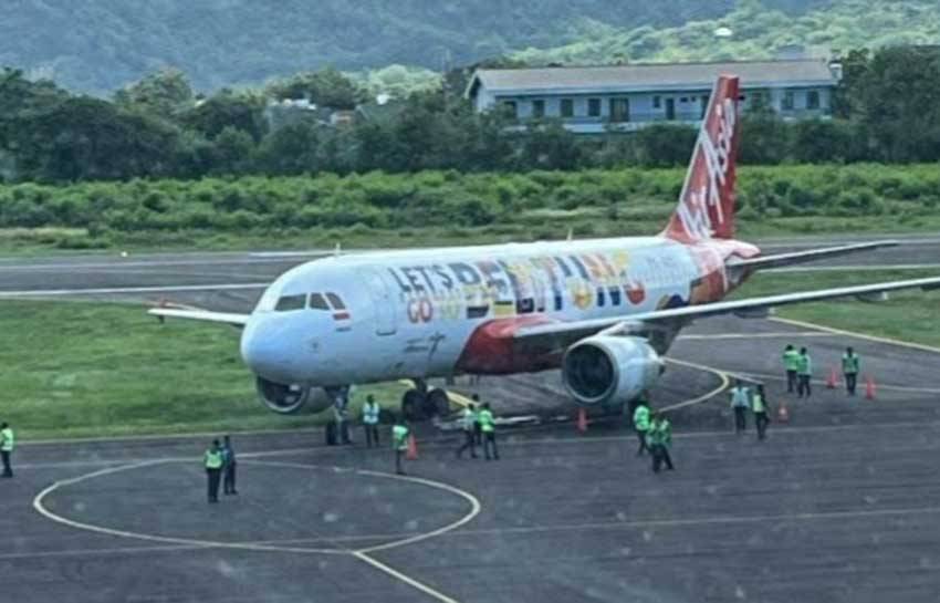 Pesawat AirAsia Tergelincir saat Mendarat di Bandara Komodo Labuan Bajo