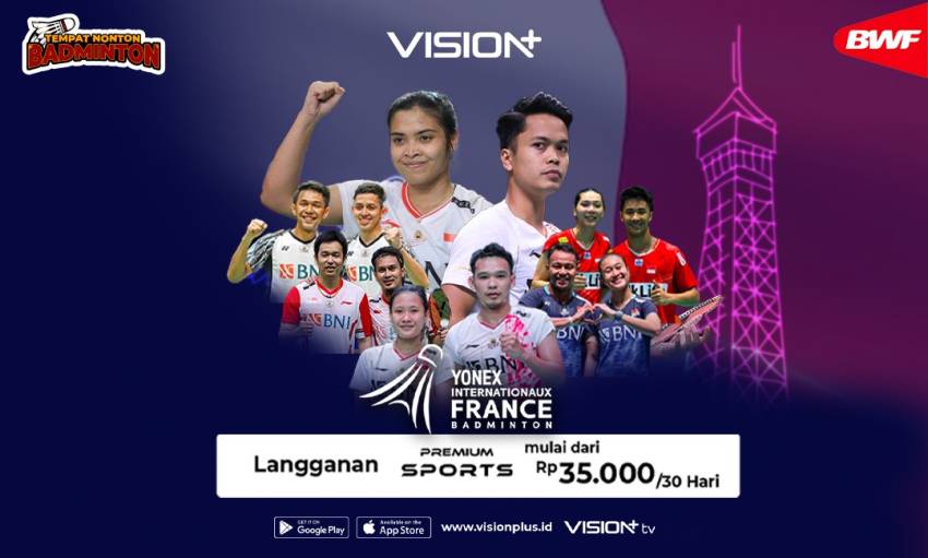 Wakil Indonesia Siapkan Bekal, Adu Smash di Turnamen BWF French Open 2024! Saksikan Live di Vision+