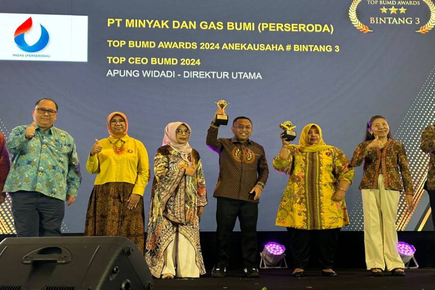 PT Migas Perseroda Bekasi Raih 2 Penghargaan Top BUMD Awards 2024