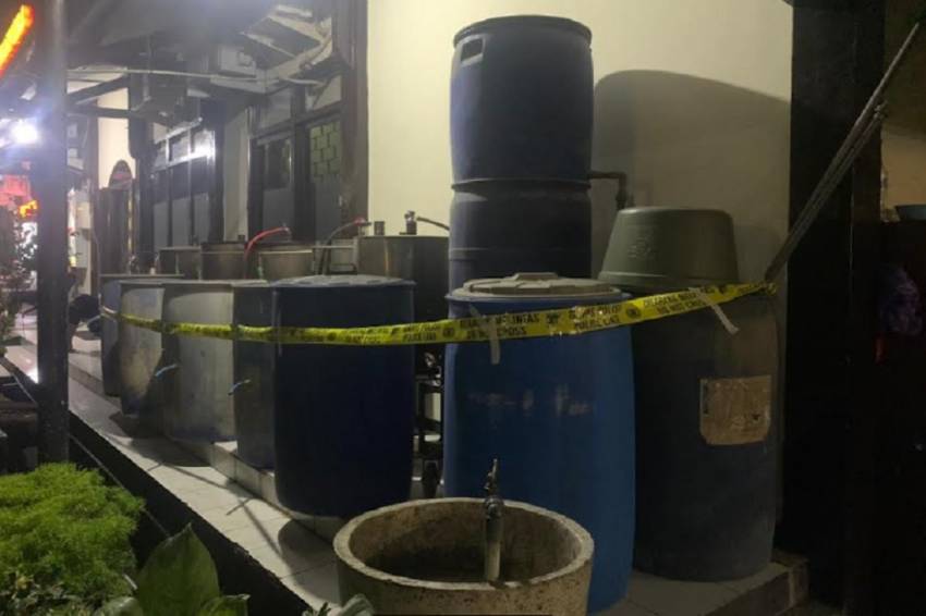 Ini Lho, Penampakan Pabrik Miras Oplosan Terbesar di Malang Digerebek Polisi