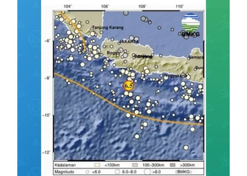Le tremblement de terre de M 6.5 frappe Garut sans potentiel de tsunami
