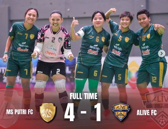 Hasil Liga Futsal Profesional Putri: MS Putri Bersatu Menang Telak atas Alive FC