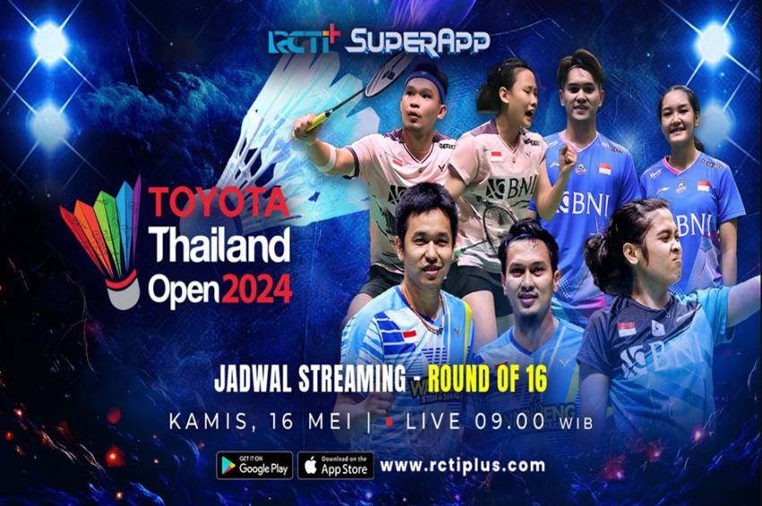 Indonesia Siap Bertanding di Thailand Open 2024, Catat Jadwal Lengkapnya di RCTI+!