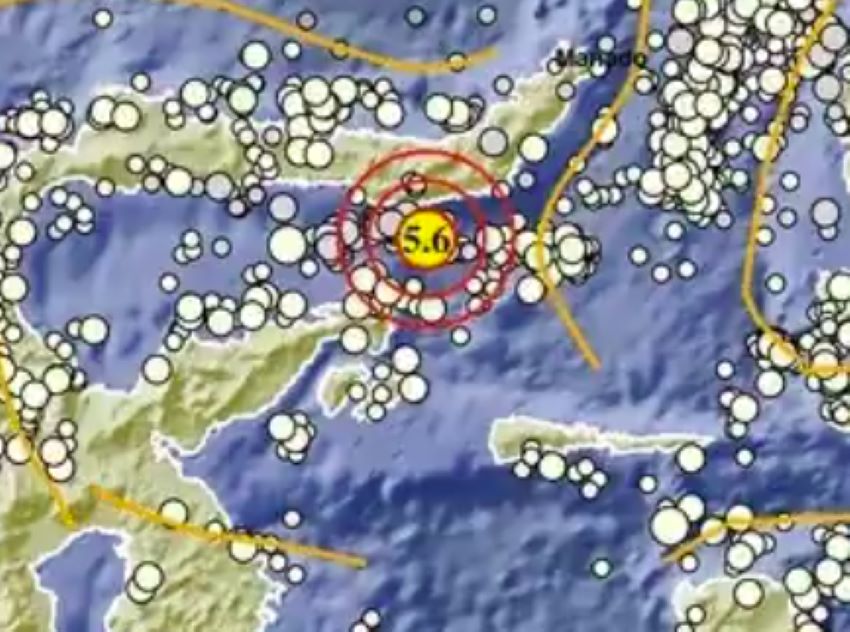 Gempa M5,6 Guncang Bolaang Mongondow Selatan Sulut
