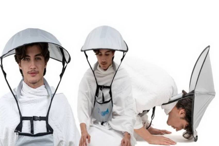 Inovasi Baru, Payung UV Jemaah Haji yang Bisa Dipakai Sujud