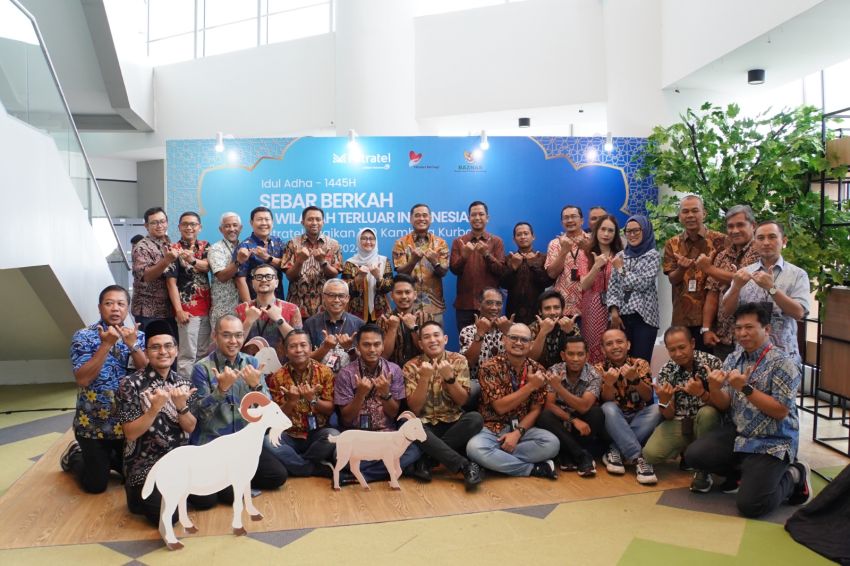 Mitratel dan Baznas Sinergi Salurkan Hewan Kurban hingga Pelosok Indonesia