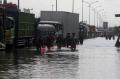 Banjir Kaligawe Masih Lumpuhkan Jalur Pantura