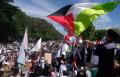 Aksi Bela Palestina, Umat Muslim di Makassar Ajak Boikot Produk Berafiliasi Israel