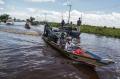 Banjir Luapan Sungai Kahayan Rendam Jalur Nasional Trans Kalimantan