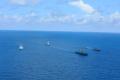 Kapal Perang TNI AL dan Singapore Manuver di Laut Natuna