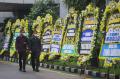 Deretan Karangan Bunga Dukacita untuk Mantan Ketua BPK Harry Azhar