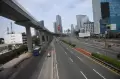 Jalanan Jakarta Lengang di Awal Tahun Baru 2022