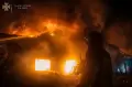 Rusia Ngamuk, Gedung Pertokoan di Kiev Porak-poranda Hangus Terbakar