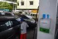 Antrean Panjang Kendaraan Beli Solar Berubsidi di SPBU Palembang