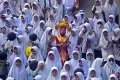 Pawai Taaruf Santri Baru Pondok Pesantren di Banten