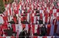 Sambut HUT RI ke-77, 3.400 Siswa Gelar Aksi Mencuci Bendera Merah Putih Massal