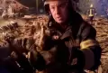 Penyelamatan Seekor Anak Kucing dari Jilatan Api dan Reruntuhan Imbas Serangan Militer  Rusia