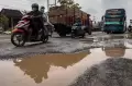 Jalan Rusak di Jalur Tengah Semarang-Grobogan