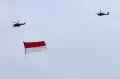 Bendera Merah Putih Raksasa Terbang Hiasi Langit Jakarta