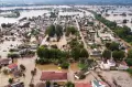 Foto Udara Banjir Badai Daniel Tutup Kota Trikala di Yunani