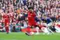 Mo Salah Brace, Liverpool Atasi 10 Pemain Everton di Derby Merseyside