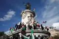 Paris Membara, 15.000 Demonstran Serukan Gencatan Senjata di Gaza