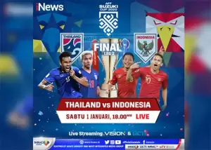Indonesia vs Thailand, Siapakah Raih Gelar Juara? Saksikan Leg 2 Piala AFF 2020 Hari ini, LIVE di iNews