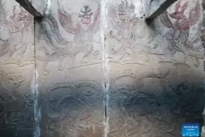 Makam Kuno Dinasti Wen Ini Bergambar Prajurit Penjaga yang Eksotis