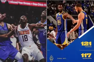 Hasil Pertandingan NBA, Jumat (21/1/2022) WIB: Suns Perkasa, Warriors Telan Kekalahan Ke-6