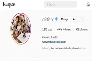Cristiano Ronaldo Orang Pertama Miliki 400 Juta Pengikut di Instagram