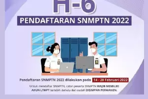 Pendaftaran SNMPTN 2022 Dibuka, Ini Syarat dan Panduan Mendaftar lewat Akun LTMPT