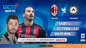 Live Streaming RCTI Plus, AC Milan vs Udinese: Berharap Tuah Ante Rebic