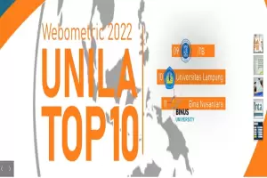Unila PTN Nomor Satu di Luar Pulau Jawa Versi Webometrics 2022