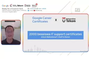 Telkom University Terima 2.000 Beasiswa IT Support Certificate dari Google