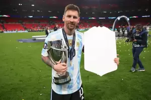 Lionel Messi Dobel Bahagia di Finalissima 2022