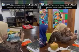 Momen Atalia Praratya Video Call dengan Ridwan Kamil usai Mandikan Jenazah Eril, Penuh Haru