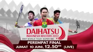 LIVE di iNews dan MNCTV! Dukung Perjuangan 6 Wakil Indonesia di Babak Perempat Final Indonesia Masters 2022