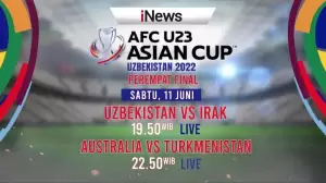 LIVE di iNews! Saksikan Uzbekistan vs Irak dan Australia vs Turkmenistan di Perempat Final AFC U23 Asian Cup 2022