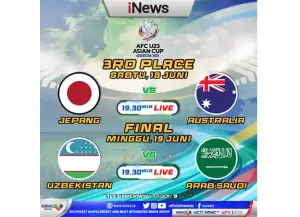 Hari ini! Jepang vs Australia di Perebutan Juara Ke-3 AFC U23 Asian Cup 2022, LIVE di iNews