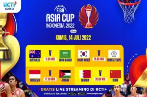 Link Live Streaming FIBA Asia Cup 2022 di RCTI Plus, Kamis (14/7/2022)