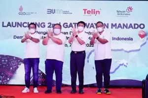 Telkom Resmikan Gateway di Manado, Internet Kelas Dunia Siap Hadir di KTI