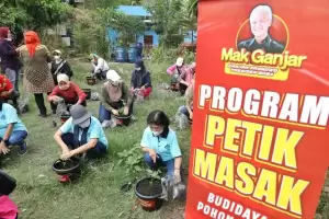 Relawan Mak Ganjar Bagikan Puluhan Ribu Pohon Cabai di Jakarta