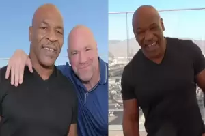 Mike Tyson Tertawa Terbahak-bahak Dikerjai Bos UFC Lawan Hiu Ganas