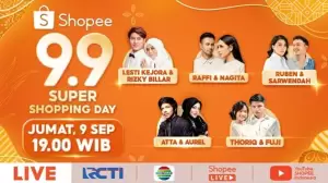 5 Pasangan Artis Paling Hits Se-Indonesia Siap Beri Kejutan di Shopee 9.9 Super Shopping Day TV Show